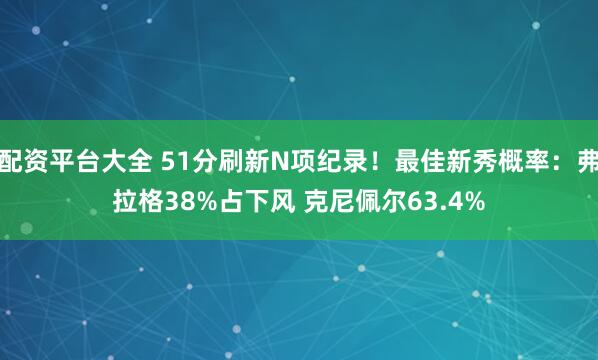 配资平台大全 51分刷新N项纪录！最佳新秀概率：弗拉格38%占下风 克尼佩尔63.4%